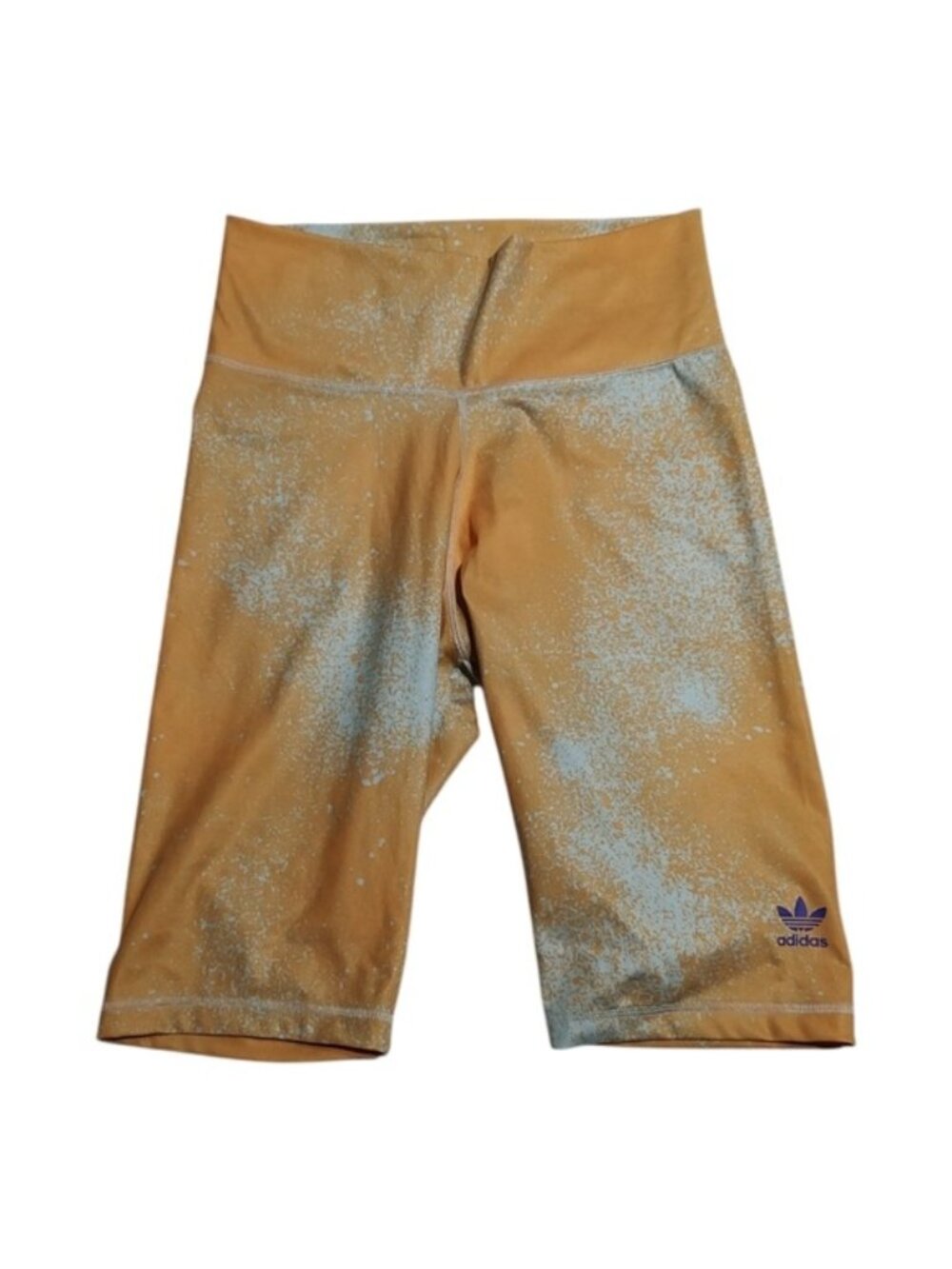 Adidas Originals Orange Spray Paint Biker Shorts M